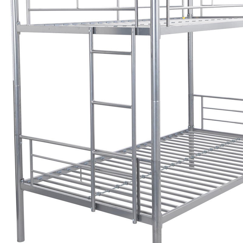 Metal Bunk Bed Silver, Silver