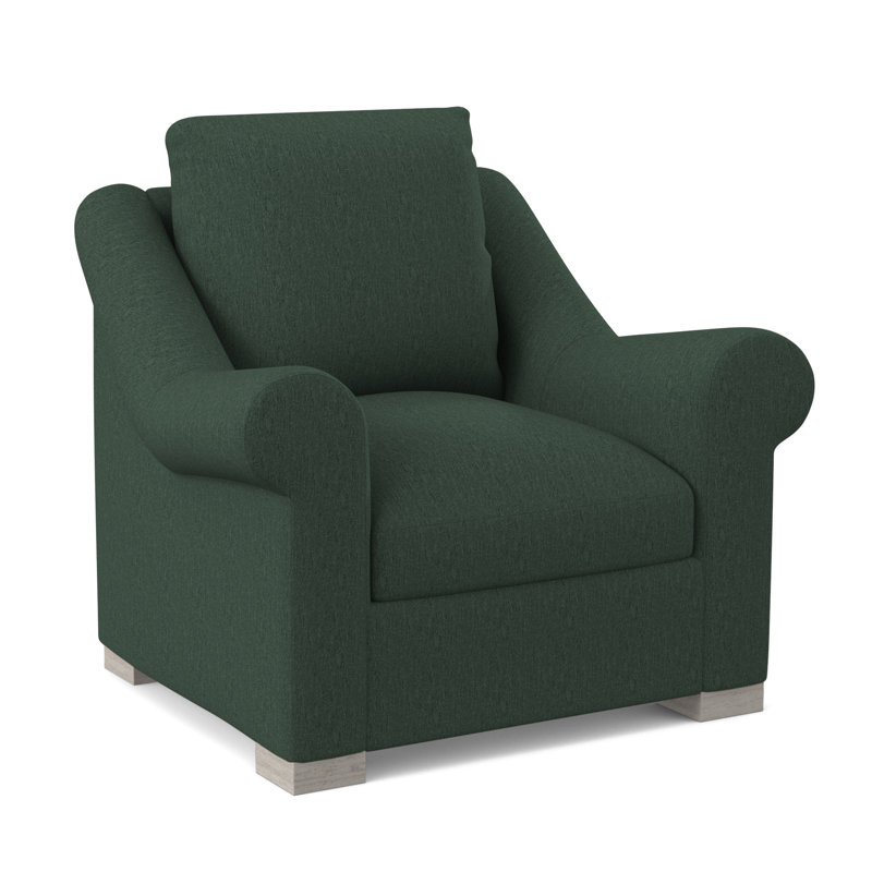 Canyon Sunbrella® and Boucle Armchair, Margaret Lipstick Polyester Blend, Bisque