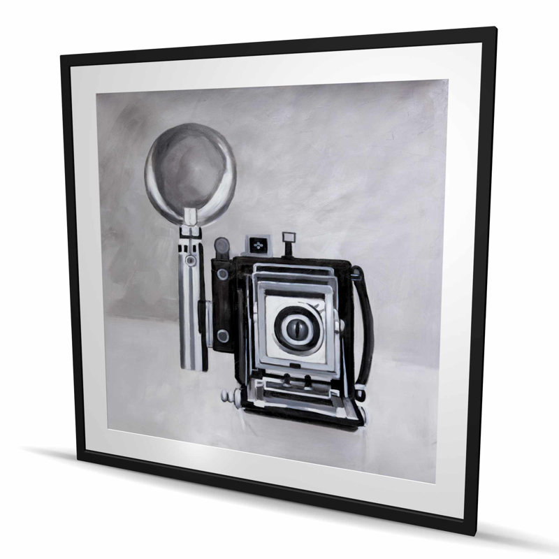 Appareil photo antique, reproduction rétro encadrée