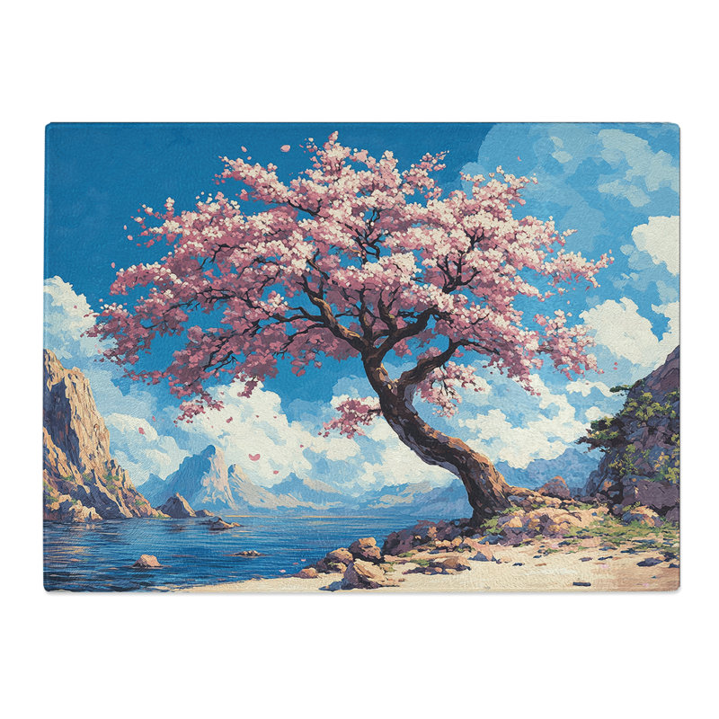 Cherry Blossom Tree Vol.3  Glass Chopping Board