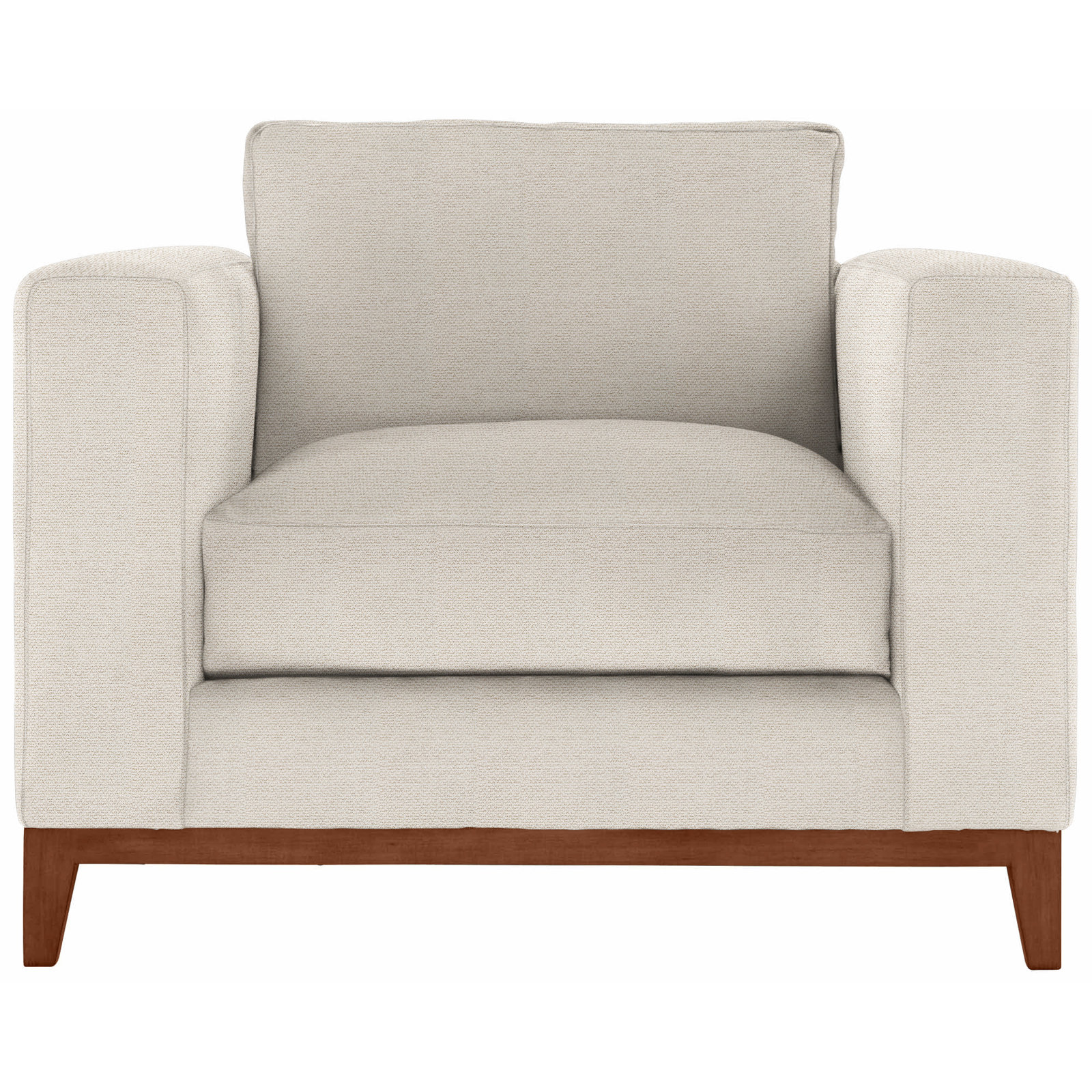 Noel Upholstered Armchair, Cream Chenille 1345-002, Tobacco Distressed
