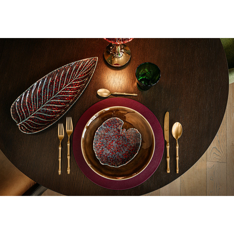 Bali Flatware Set - 20 Pieces, Pewter Gold