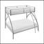 Lit superposé double à structure métallique, mobilier de chambre à coucher, assemblage facile-63463284-63463241