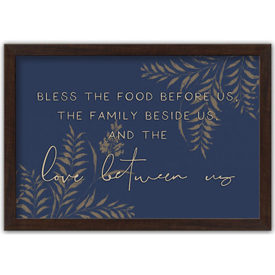 «Bless Family Food Love 1», reproduction encadrée