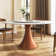 Rader Farmhouse Round Dining Table With Removable Lazy Susan Turntable For 6-8
