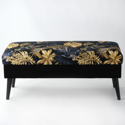 Chowk Velvet Upholstered Storage Bench