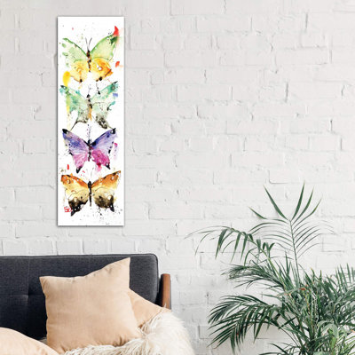 4 Butterflies by Dean Crouser - Wrapped Canvas Panoramic Painting