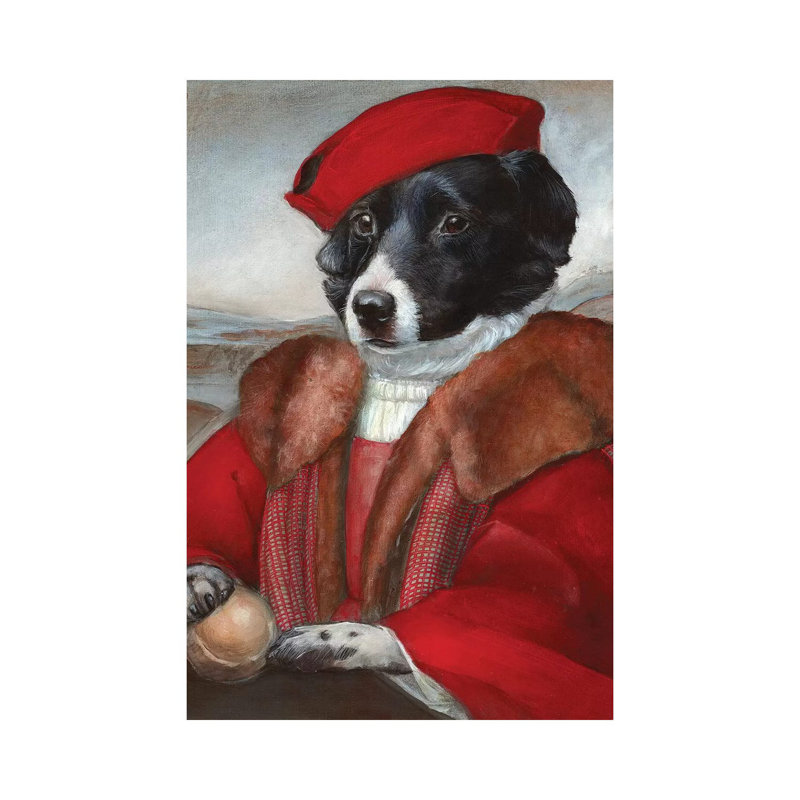 Mikey In Red by Melinda Copper - Wrapped Canvas Print, 20.32 cm H x 30.48 cm W