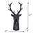Darby 8-Point Deer Head Statue Decor, Black