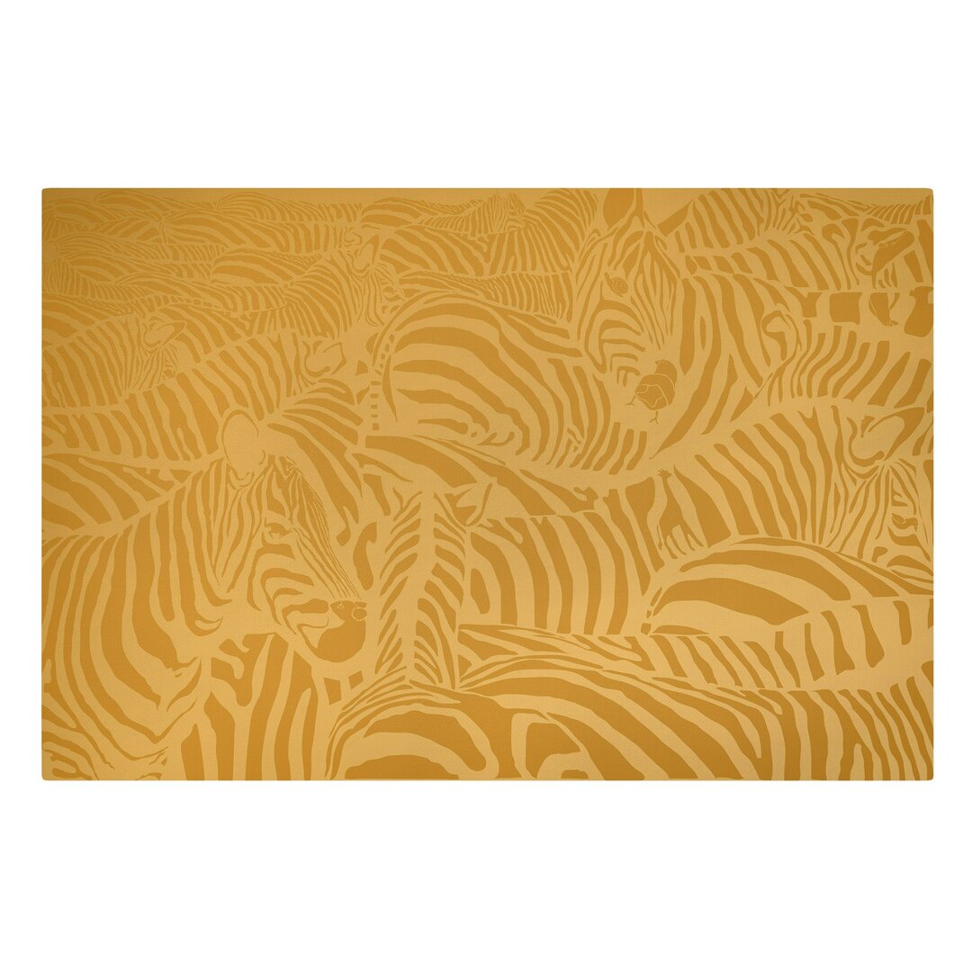 Leinwandbild Zebrastreifen Beige