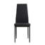 Noir 5 meubles de salle à manger avec table et chaise en cuir PU Chaises confortables en verre robuste-1547843037-1547843039