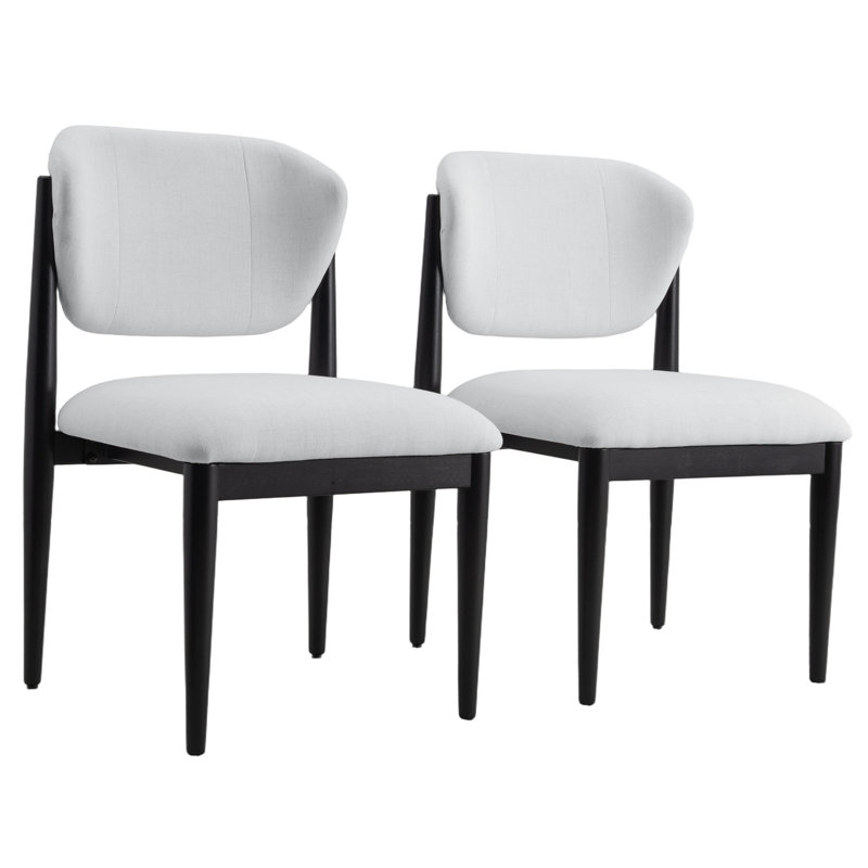Chaise rembourrée Flora, Noir