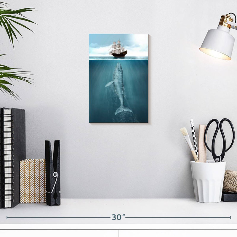 Brampt Large Whale, 12" H x 8" W