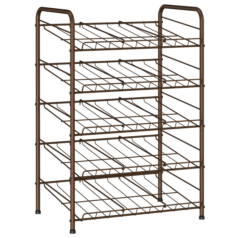 5 - Tier Can Rack Brown