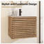 Meuble-lavabo mural simple de 24 po avec comptoir d'évier, robinet et drain en bois , certifié EPA-1982935968