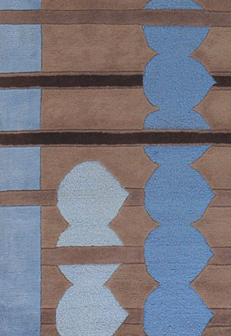 Avalisa Brown/Green Area Rug, Rectangle 2' x 3',  Brown/Blue