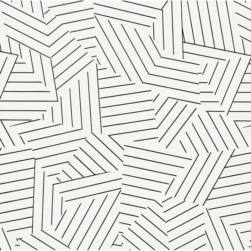 Schumacher x Miles Redd Deconstructed Stripe Wallpaper, Black