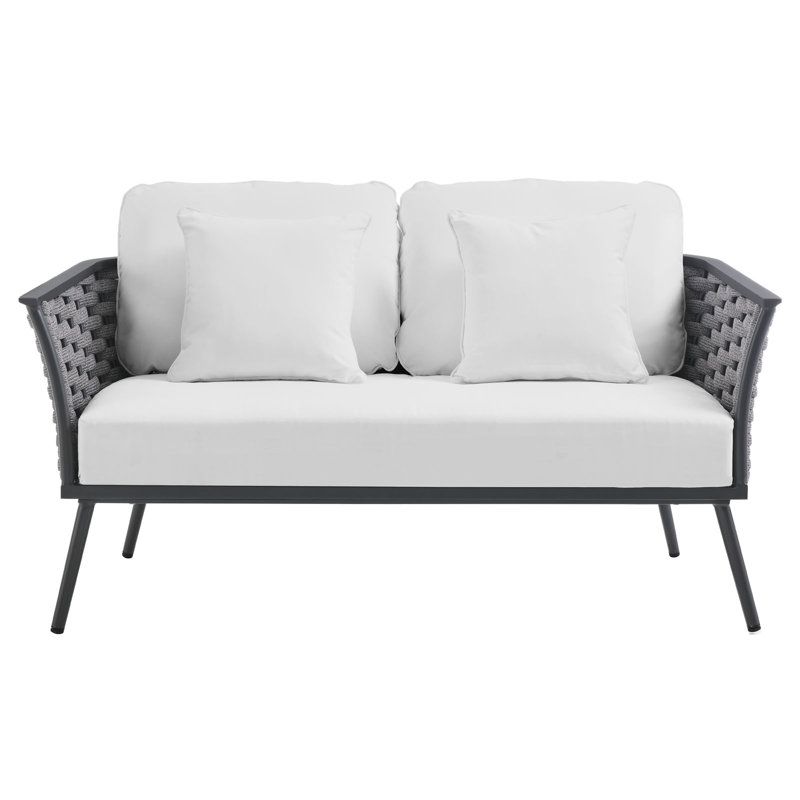 Causeuse Stance, Blanc, Gris