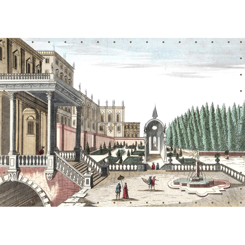 Walking The Palace Print by Lillian August
