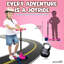 Scooter pliable à 3 roues pour enfants - Scooter jouet pour enfant avec lumières à DEL intégrées et technologie Lean-to-Steer manoeuvrable (rose)