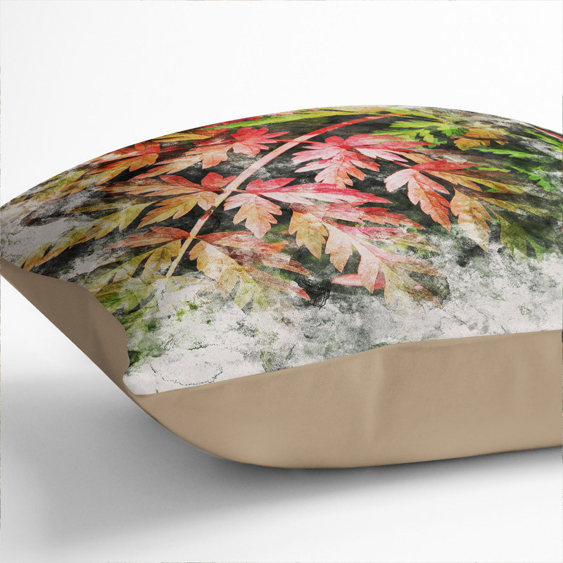 Fern Leaves Vol.2 Watercolour Scatter Cushion, 55cm H x 55cm W x 20cm D, Stone