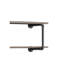 Support mural avec style - finition chêne antique et gris sablé, 2 pour le rangement, structure en tube de métal, attrait pour matériaux mixtes, installation facile, gris polyvalent, optimisation de l'espace sur les tablettes, métal