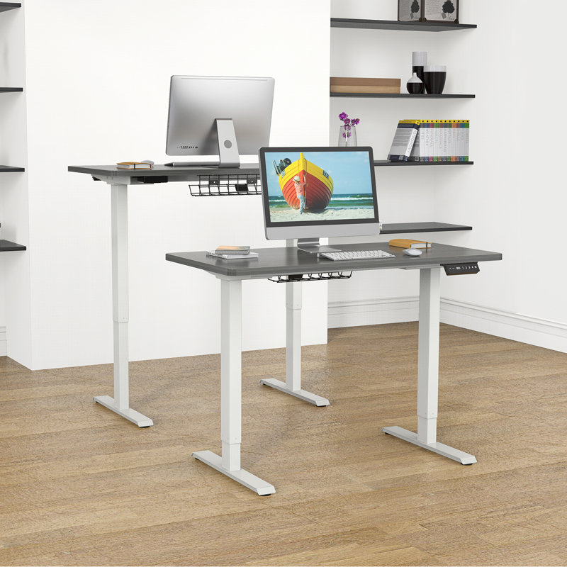 Bureau debout, Gris / blanc