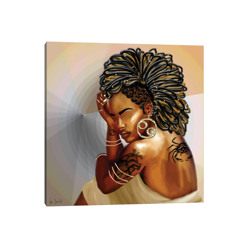 Cancer by Faith With An E - Wrapped Canvas Print, 45.72 cm H x 45.72 cm W x 3.175 cm D