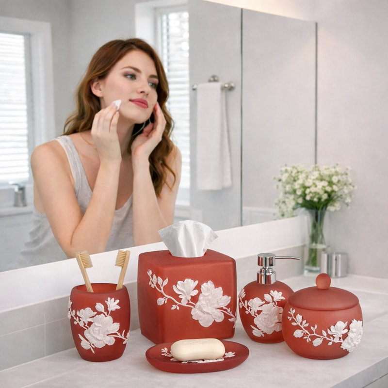 Ensemble de 6 décorations de salle de bain Dorina