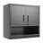 Wall Mounted Metal Storage Cabinet with Locking Door and Opened shelf-1782807149