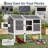 68" Large Wooden Chicken Coop With Run For 6-8 Hens, 4 Nesting Boxes