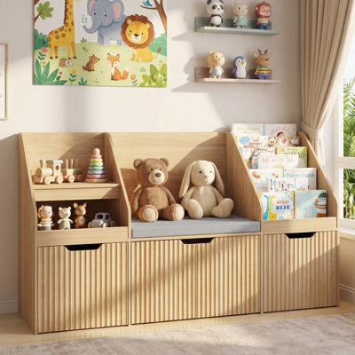 Kids Bookshelf with Reading Nook