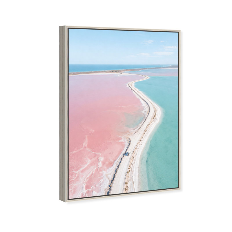 Seascape Paradise Print by Oliver Gal, 31"H x 46"W, Silver Floater Frame