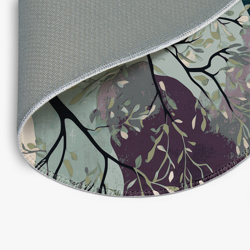Tapis intérieur et extérieur Emerald Enchantment, Rond 5 pi