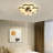 Ceiling Fan with Light, 20" Ceiling Fan with Remote Control, Modern Flush Mount Ceiling Fan, Flower Shape Fan Light for Bedroom, Living Room, Small LED Ceiling Light Fixture
