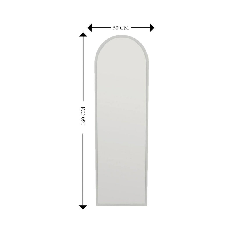 Gonde Engineered Wood Flat Mirror, White