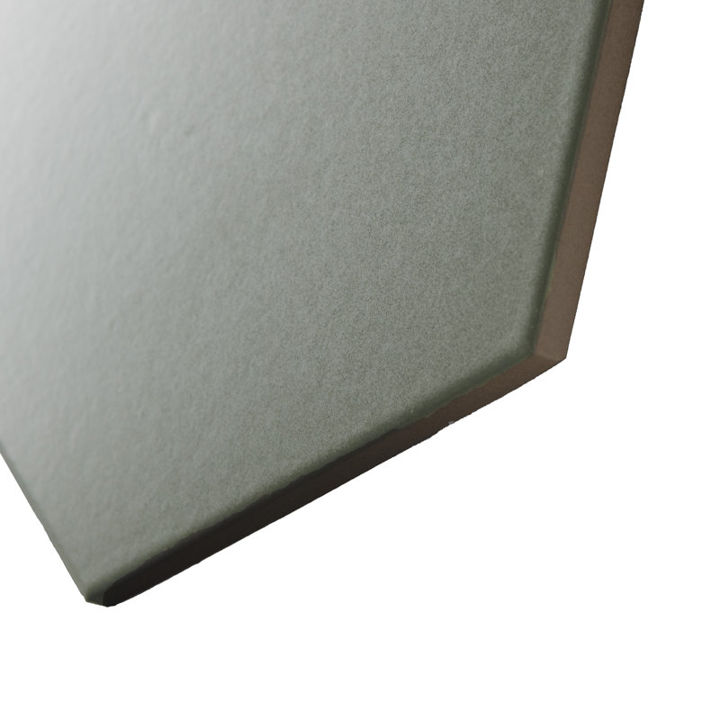 Textile Hex 9" x 10" Porcelain Wall & Floor Tile, Green