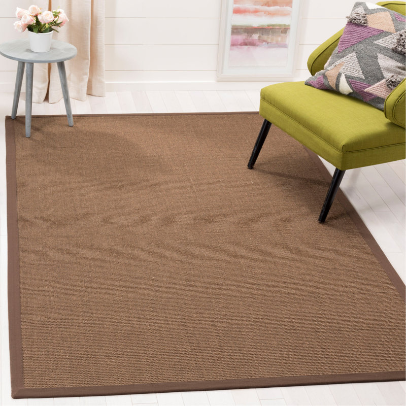 Auckland Jute Brown Area Rug, Rectangle 6' x 9'