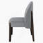 Ensemble de 2 chaises de salle à manger en tissu gris et finition espresso