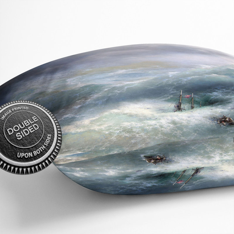 The Wave Scatter Cushion with Filling, 40cm H x 40cm W x 15cm D