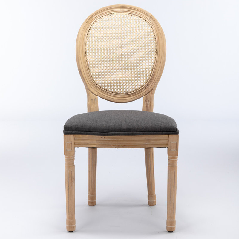 Chaise de salle à manger en lin, Gris