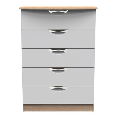 Bhodhini 77cm W 5 - Drawer Chest of Drawers