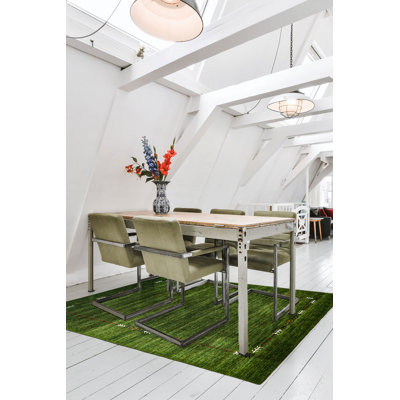 Kashkuli Gabbeh Green Rug 4'11" x 7'9"