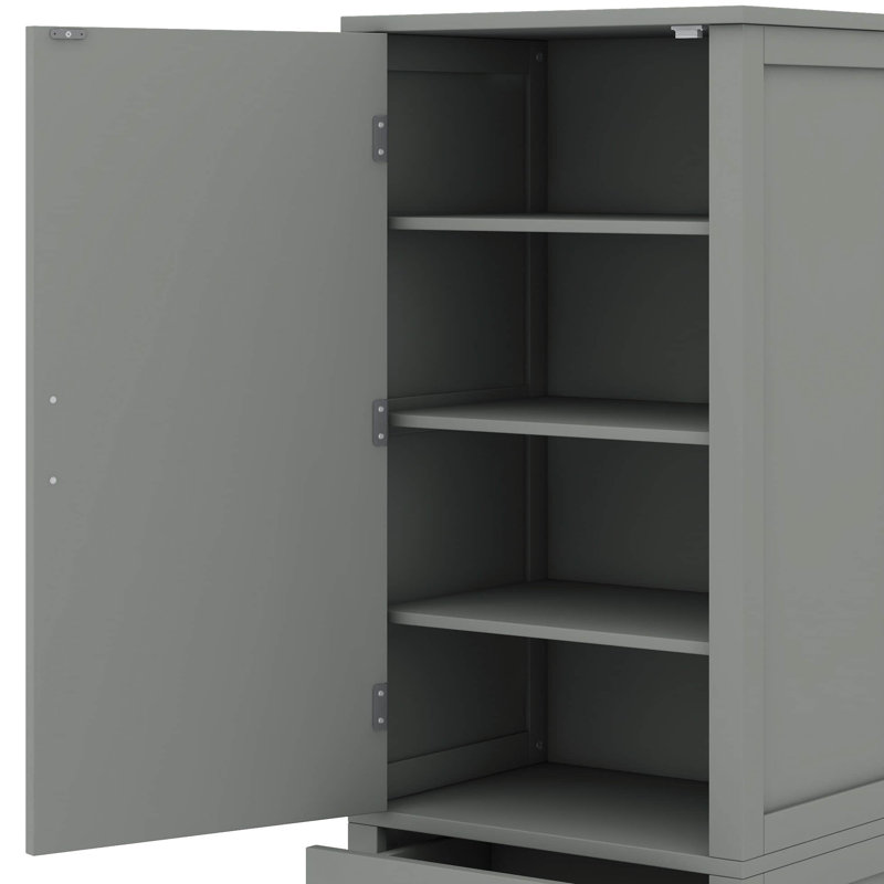 Armoire de rangement pour salle de bain Towering Alone, Gris