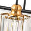 Gjystina 3-Light Dimmable Gold-Black/Chrome Crystal Vanity Light-592466971-592466970