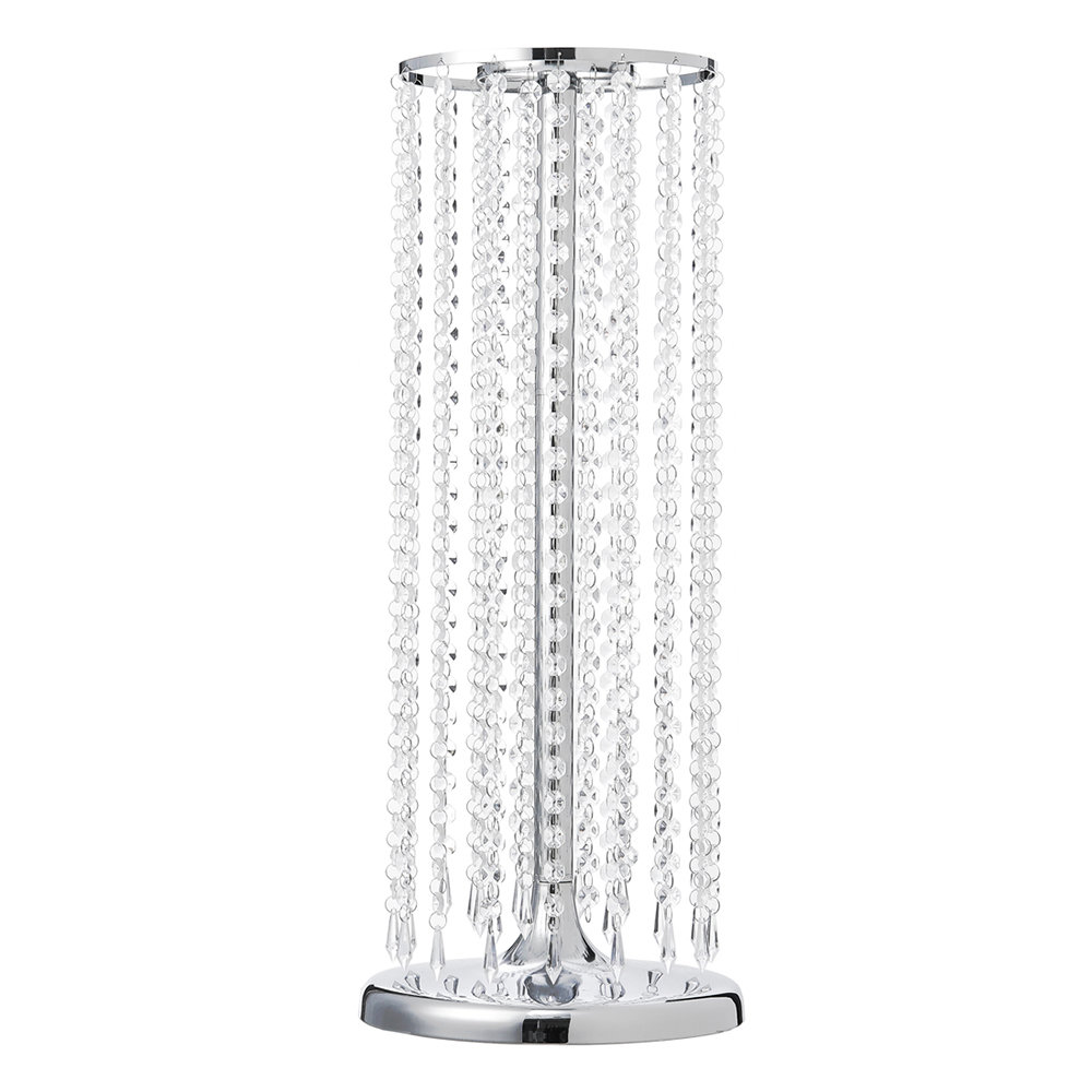 Crystal Tall Vase Table Centerpiece