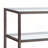 Nickel 2-Shelf Glass Top Entryway Console Table