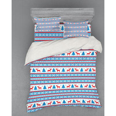 Traditional Polyester Striped Duvet Cover