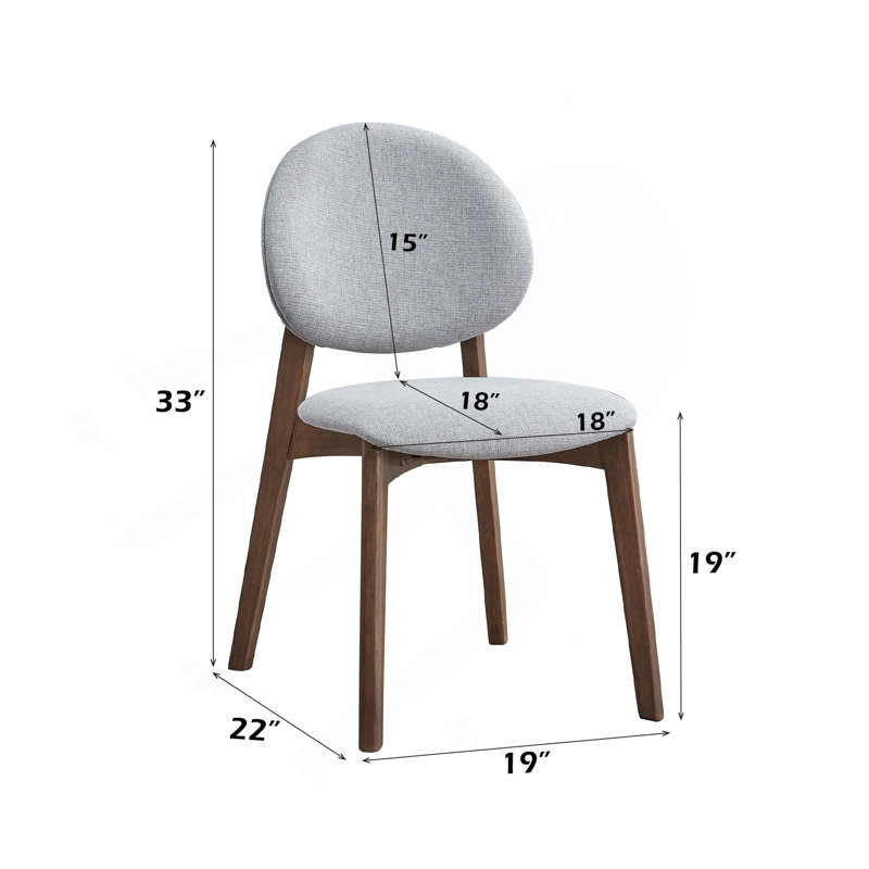 Ensemble de salle à manger 5 pièces Hadasa, Gris clair / noyer