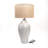 34"H Light Grey and Tan Hopson Cement Vase Table Lamp with Jute Lamp Shade